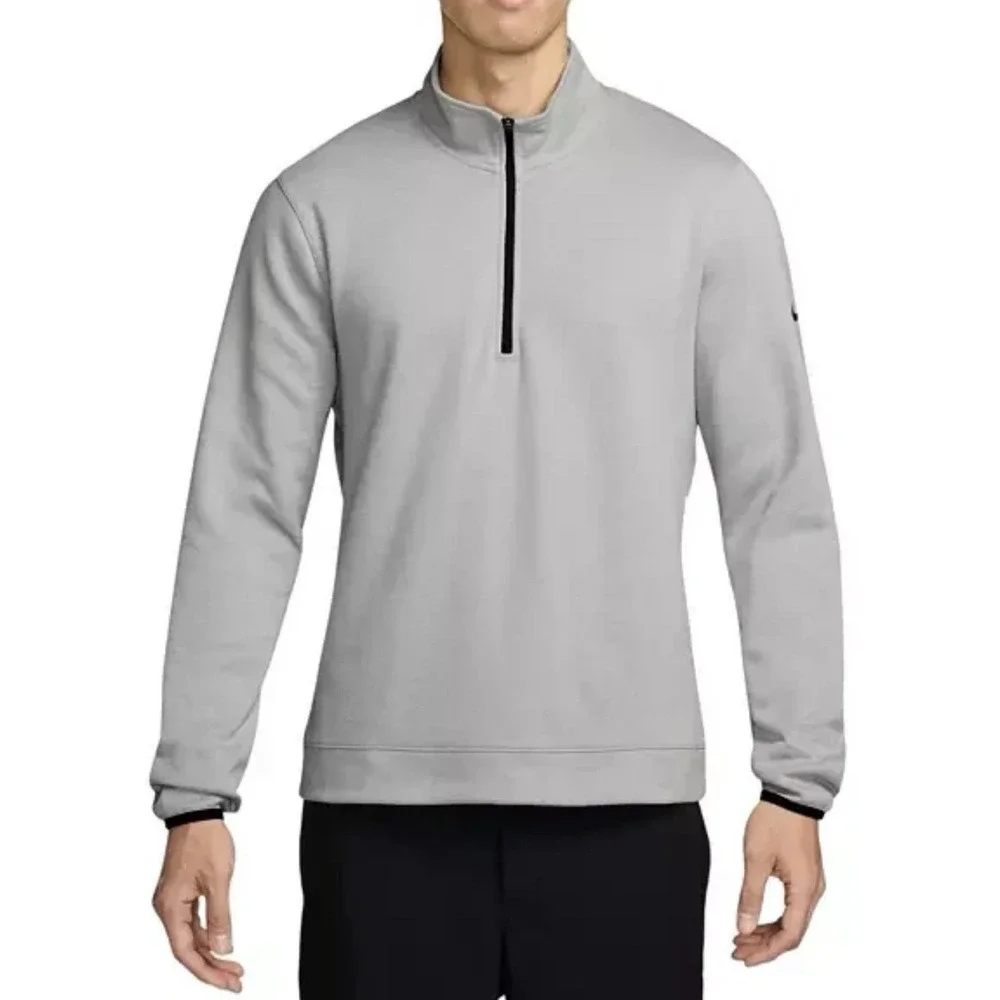 Nike Men's Med Tour Pique 1/2 Zip LS Golf Vented Pullover FQ0472-077‎ MSRP $105